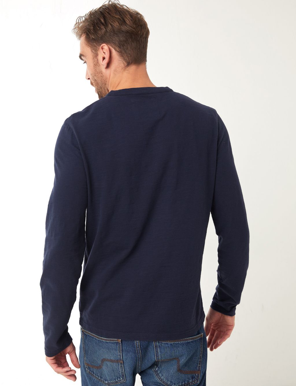 Pure Cotton Henley Long Sleeve T-Shirt image 3
