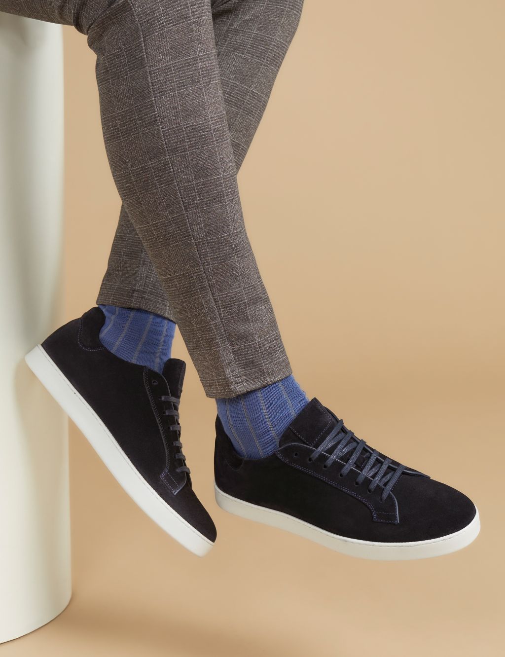 Suede Lace Up Trainers image 1