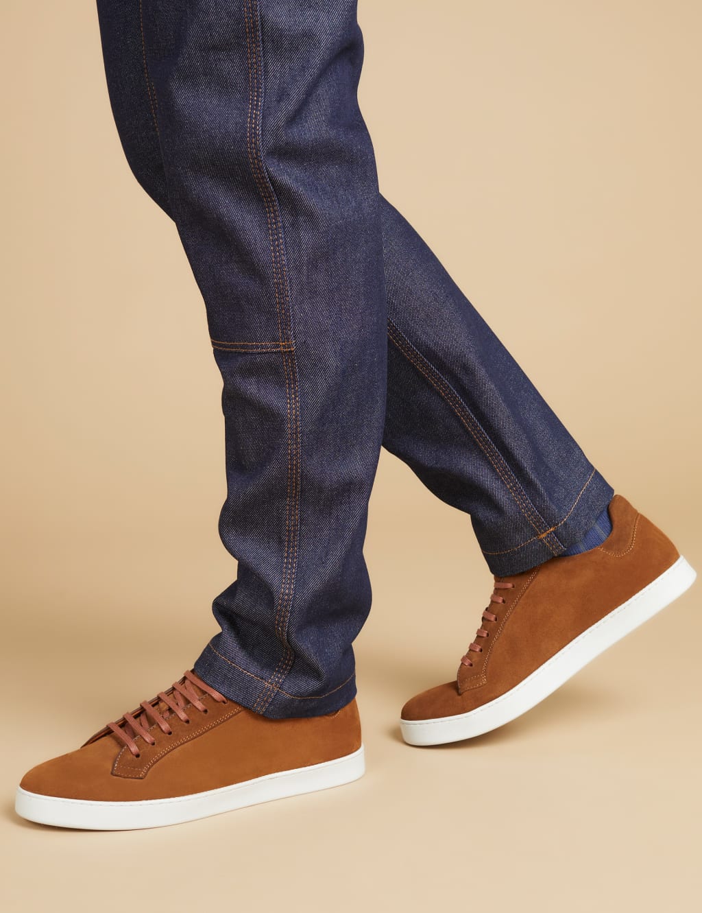 Suede Lace Up Trainers image 1