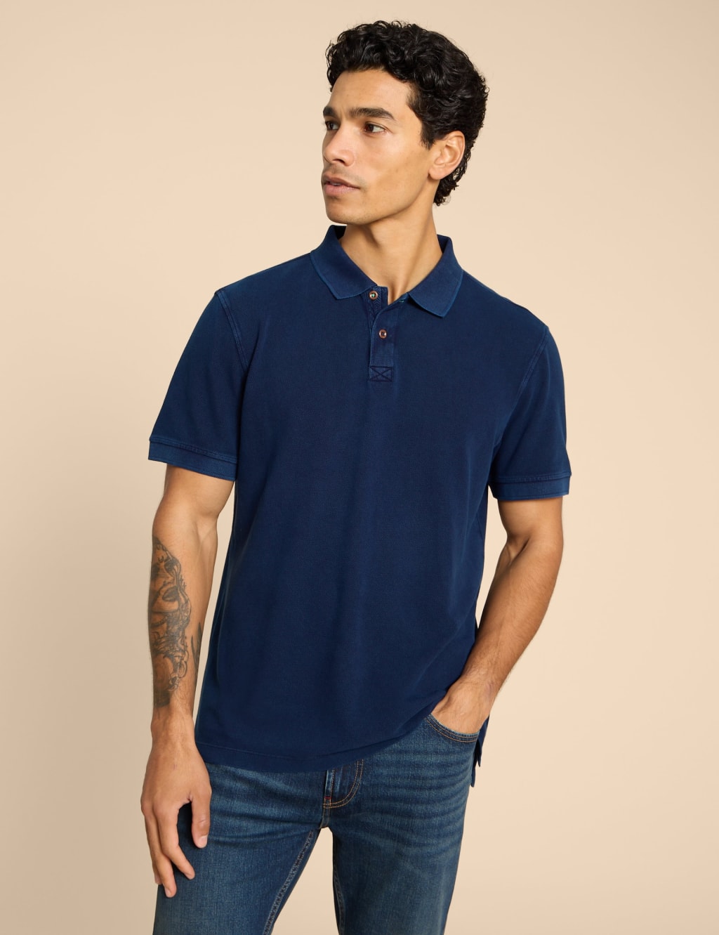 Men's relaxed fit polo shirts hot sale