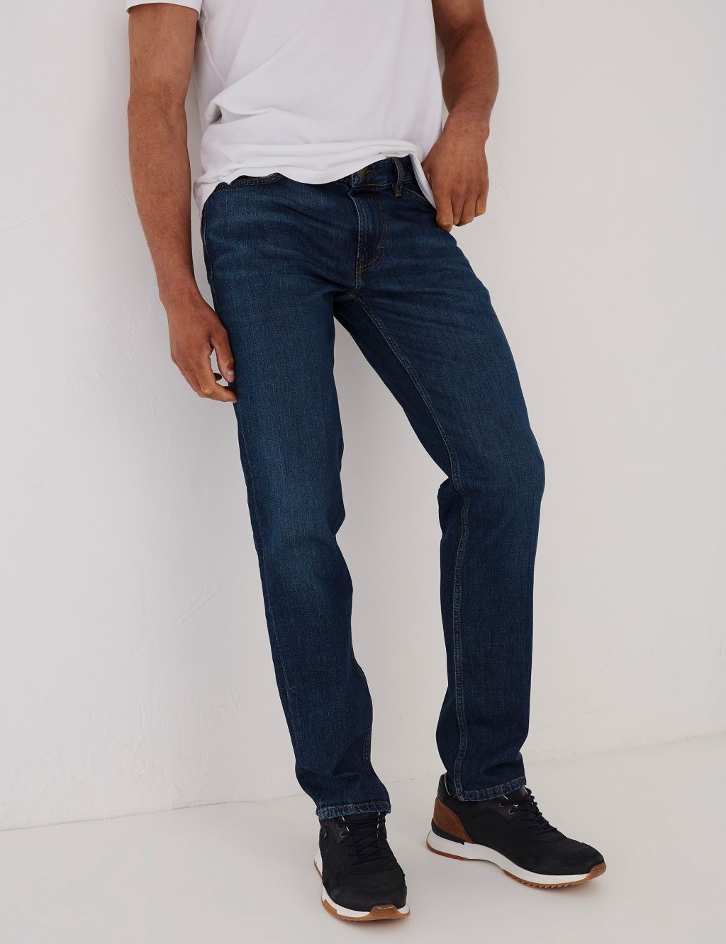 Slim Fit 5 Pocket Mid Wash Jeans image 3