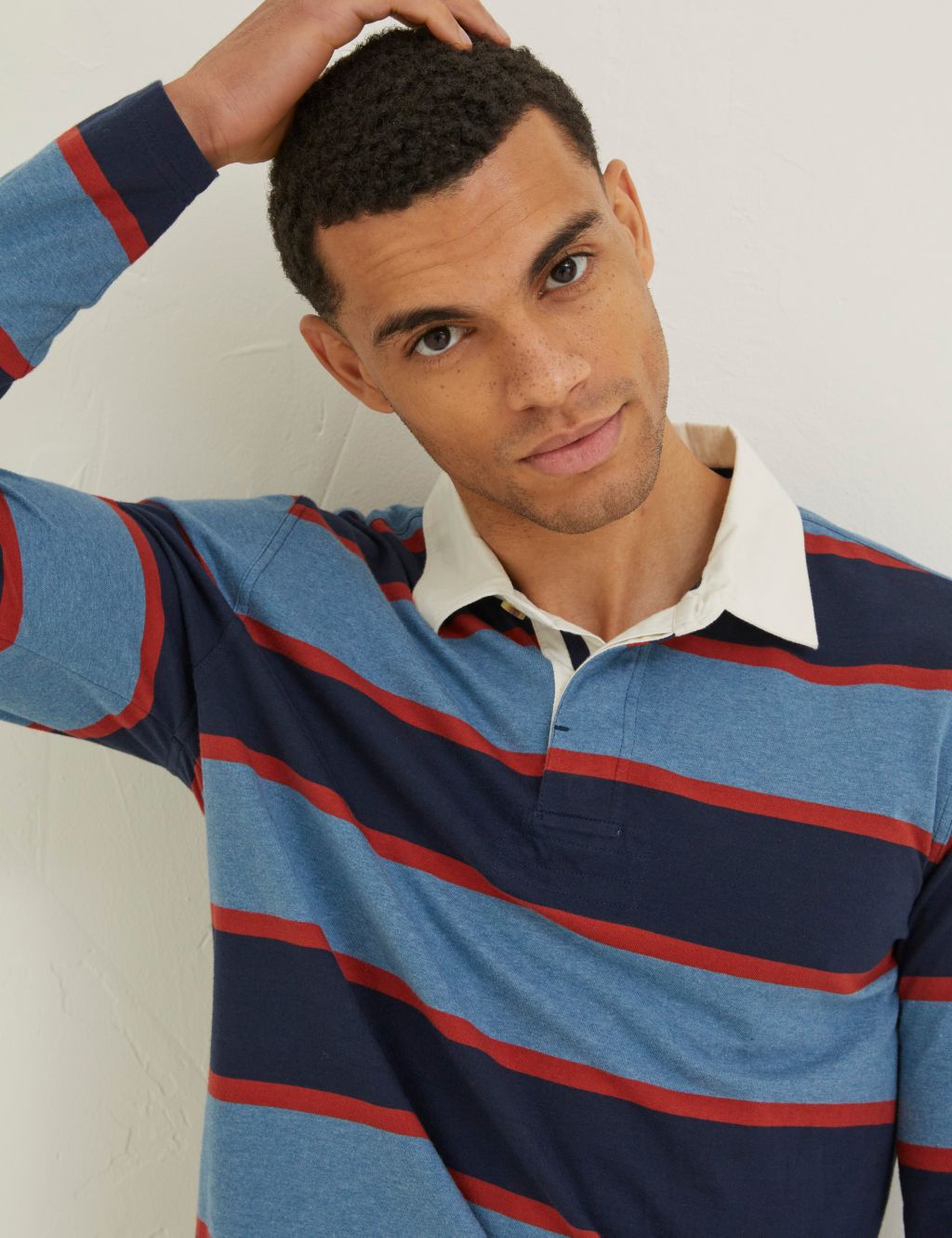 Pure Cotton Striped Long Sleeve Rugby Shirt image 3