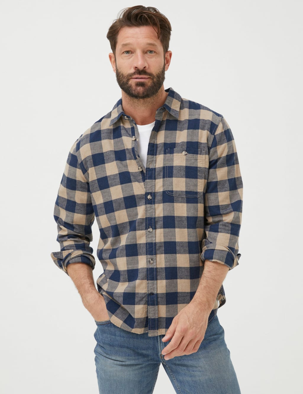 Pure Cotton Check Flannel Shirt image 1