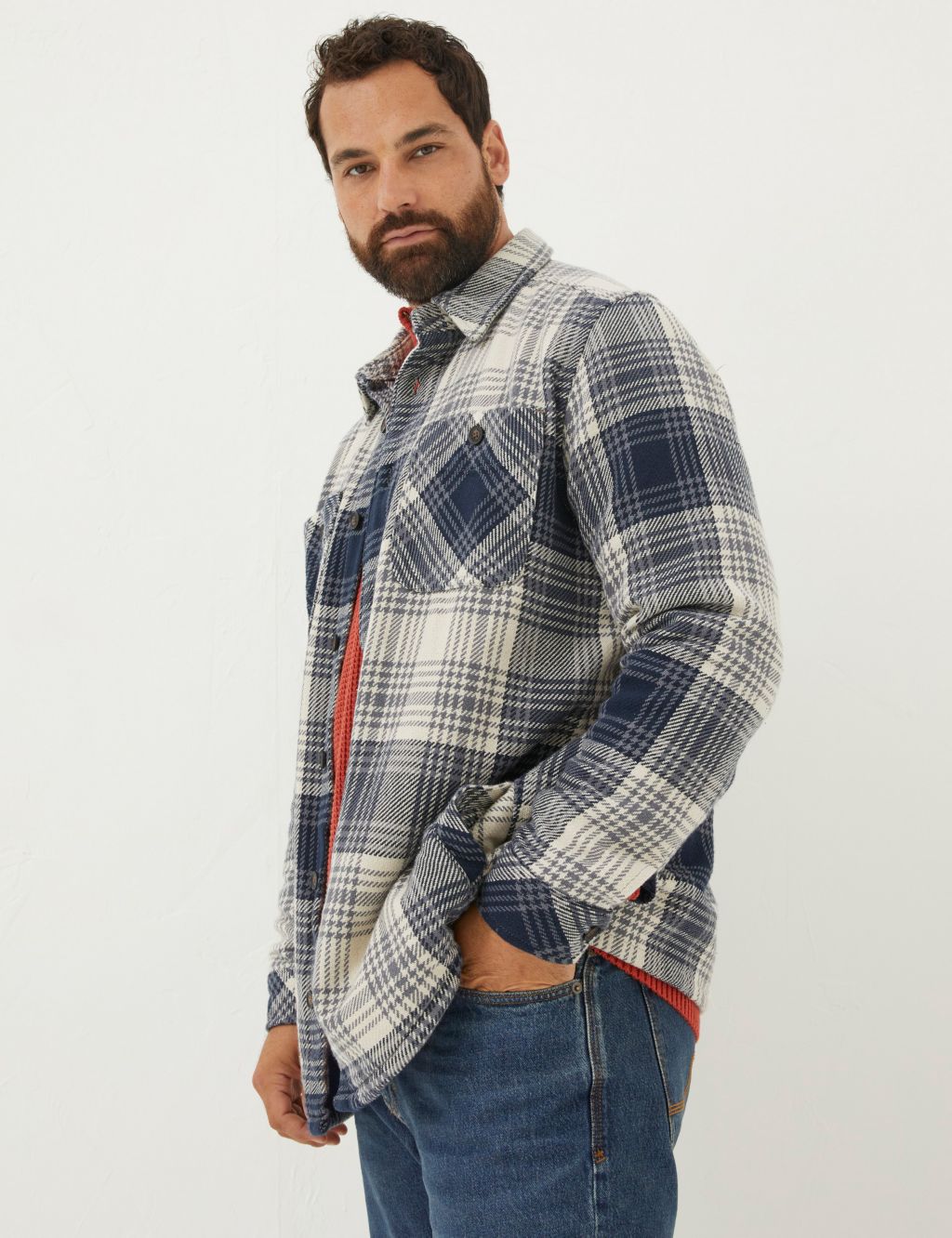 Pure Cotton Check Overshirt image 6