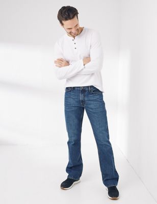Fatface Mens Slim Fit 5 Pocket Jeans - 30REG - Blue, Blue