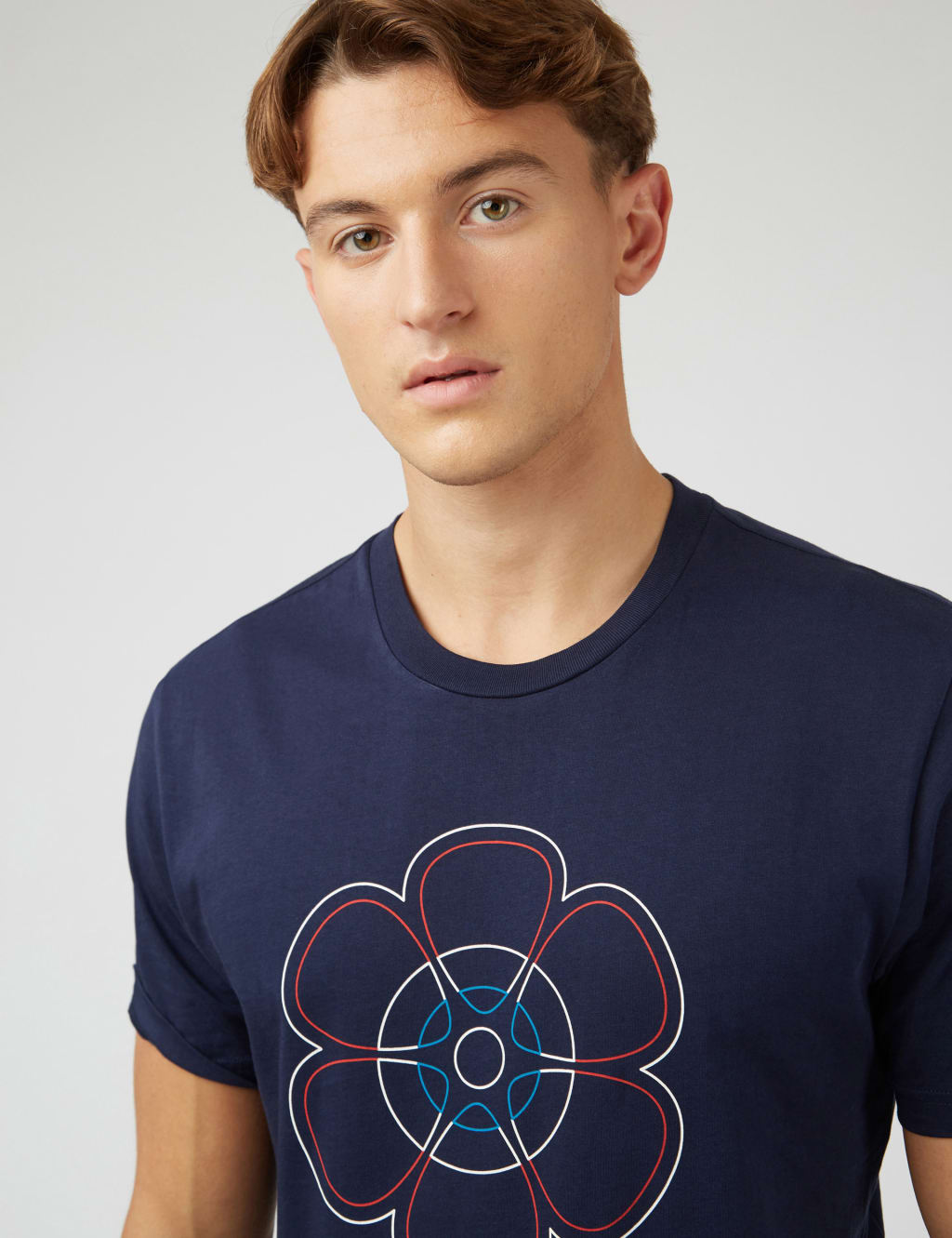 Pure Cotton Music Graphic Crew Neck T-Shirt image 4