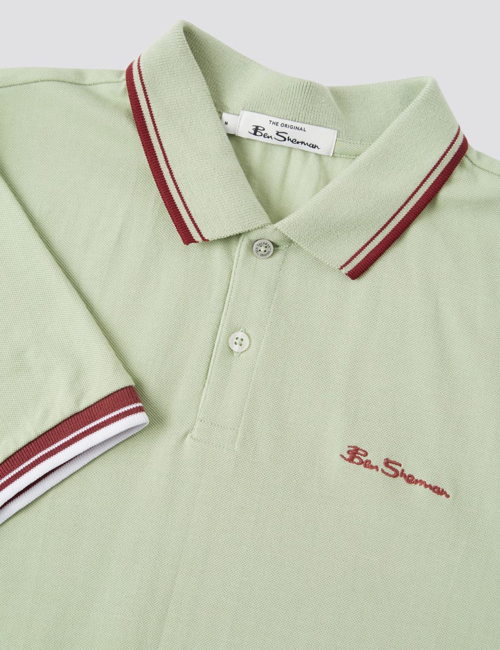 Cotton Pique Tipped Polo Shirt image 6