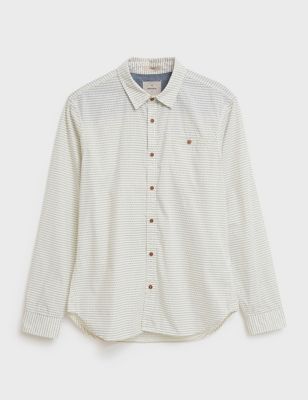 M&S White Stuff Mens Pure Cotton Geometric Print Shirt