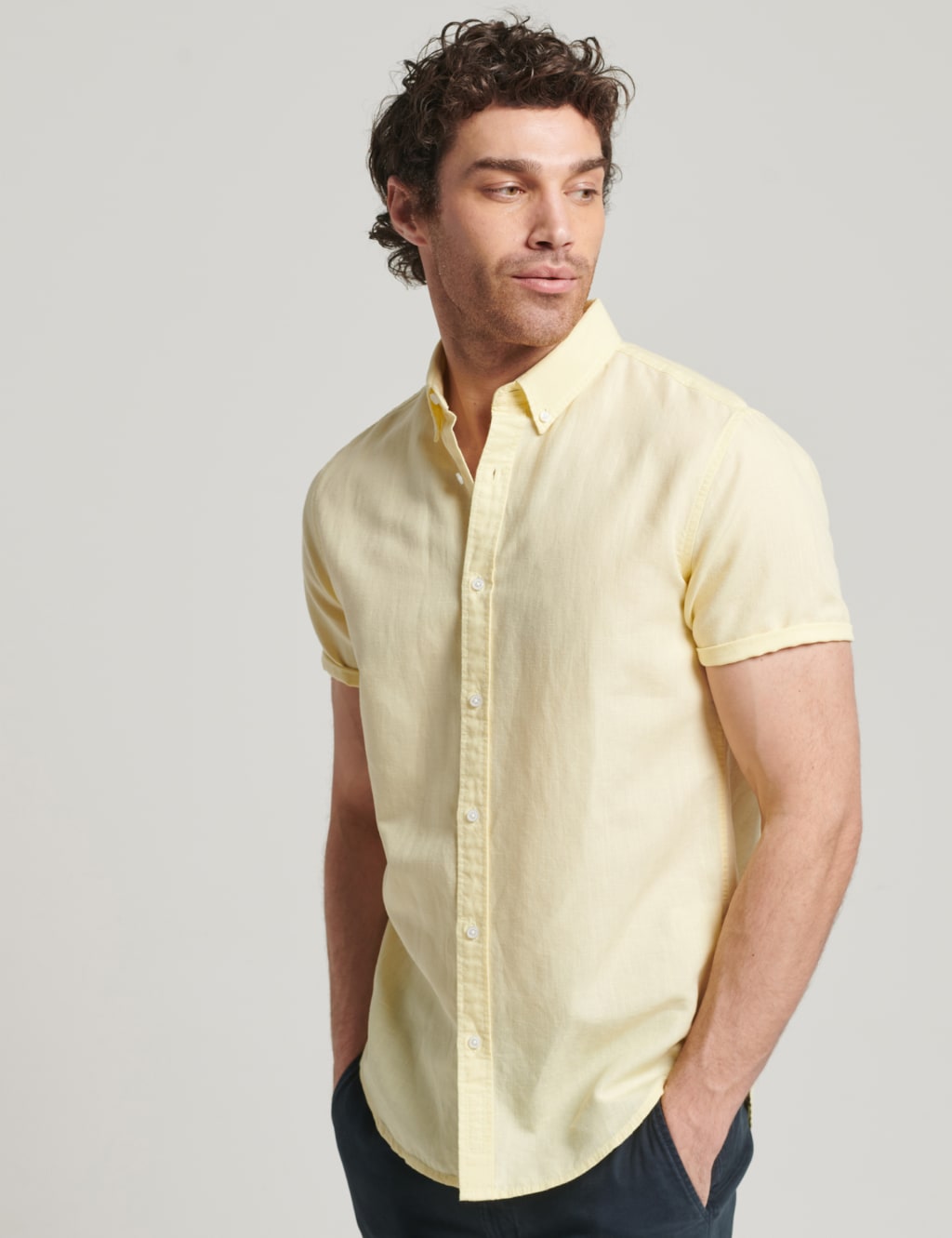 Linen Rich Oxford Shirt image 1