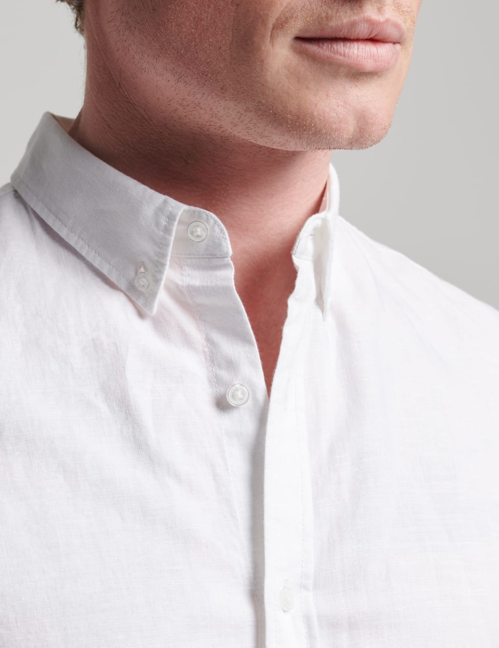 Linen Rich Oxford Shirt image 3