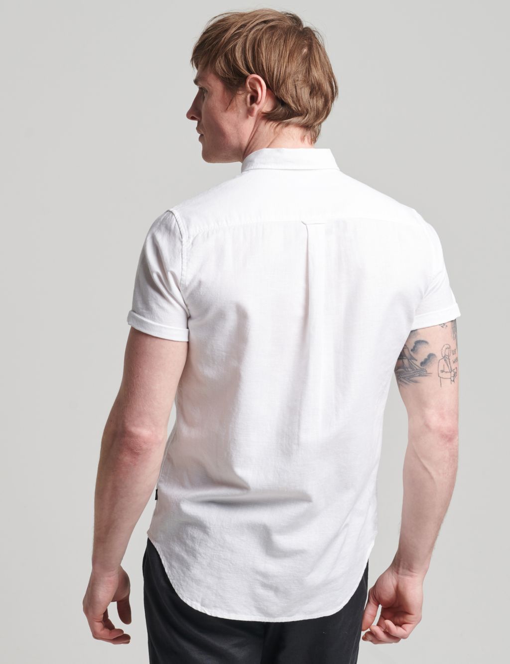 Linen Rich Oxford Shirt image 4