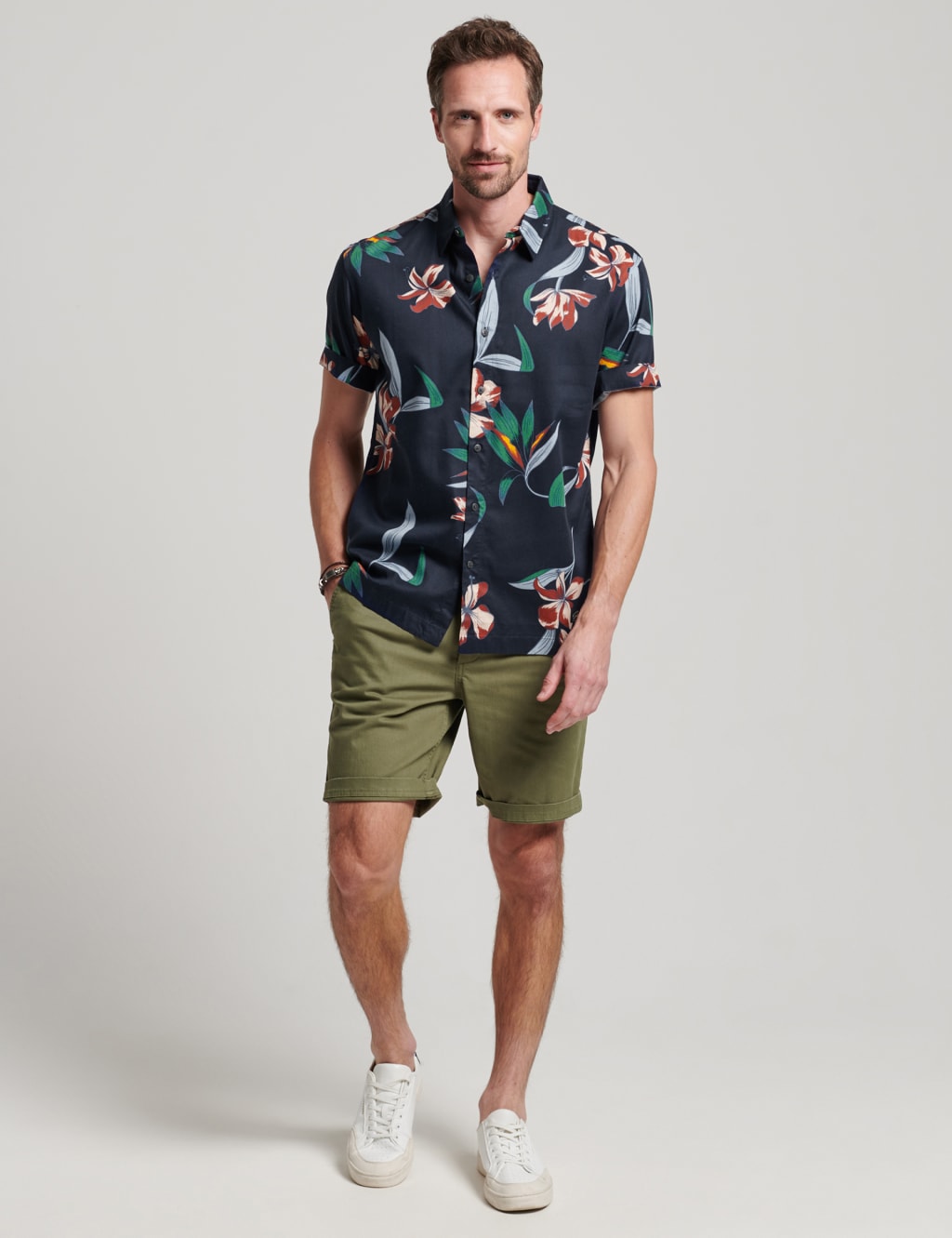 Cotton Blend Hawaiian Overshirt image 2