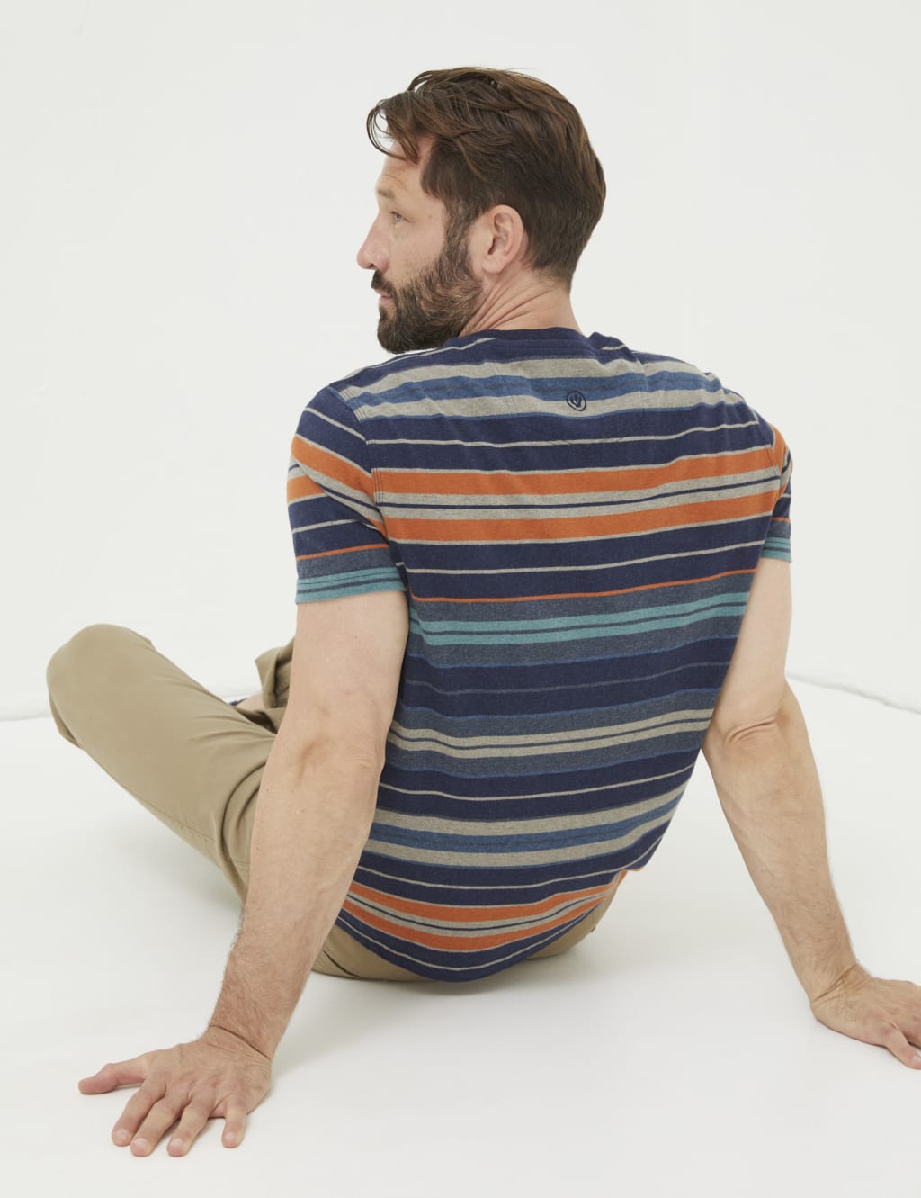 Pure Cotton Striped Crew Neck T-Shirt image 4