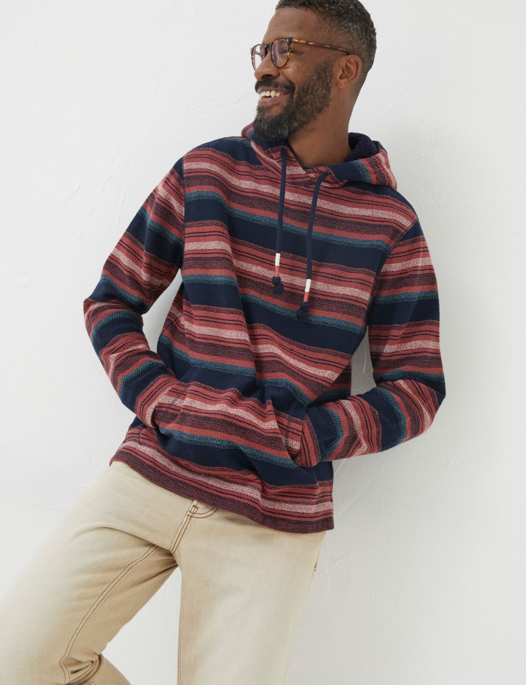 Pure Cotton Striped Hoodie image 1