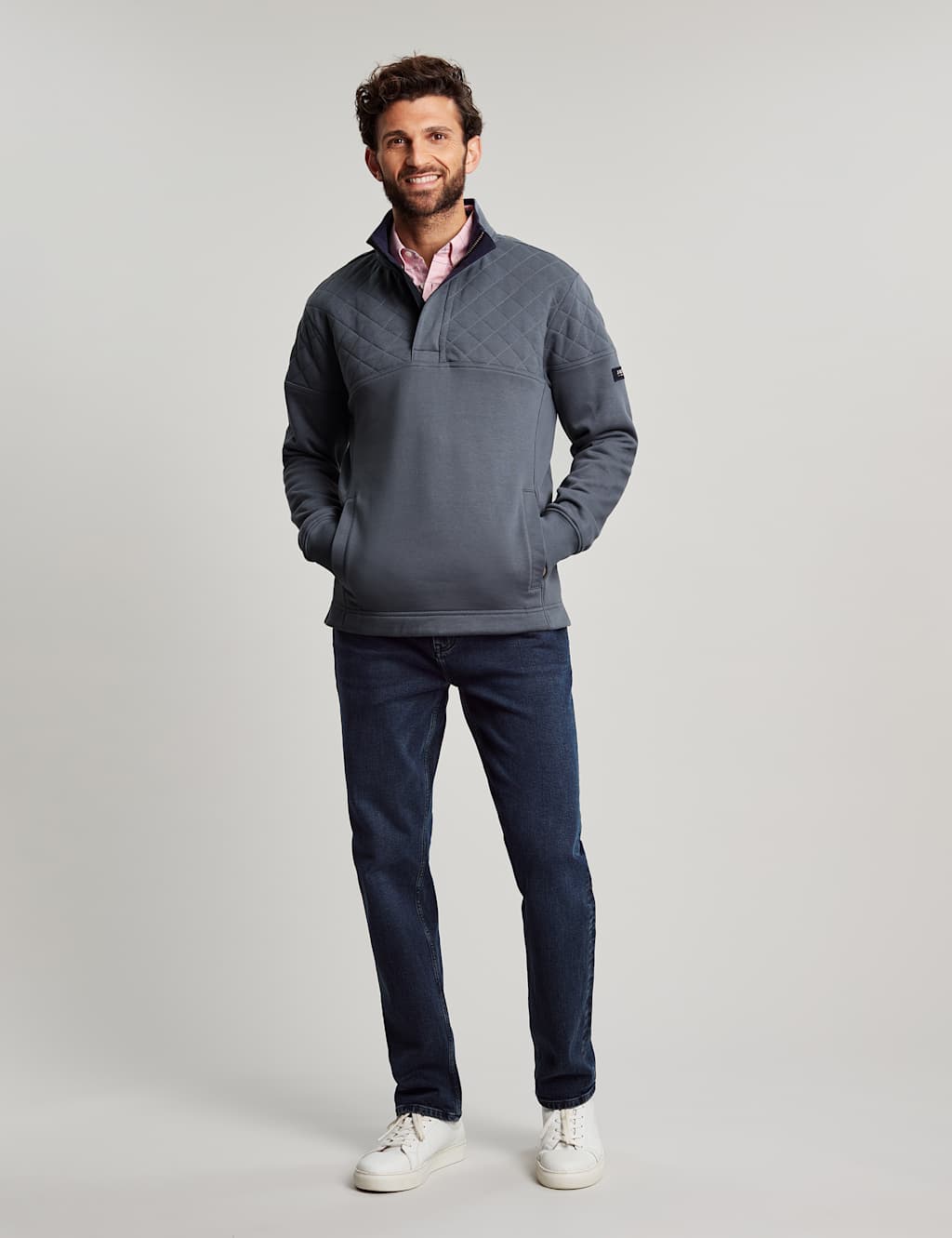 Cotton Rich Funnel Neck Half Zip Sweatshirt image 5