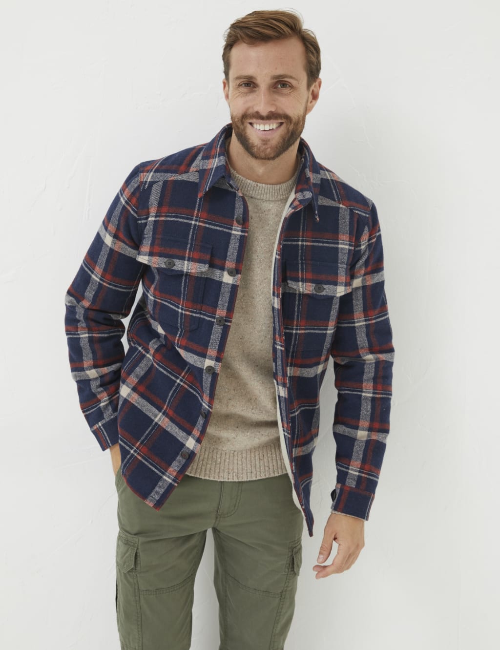 Wool Rich Check Overshirt