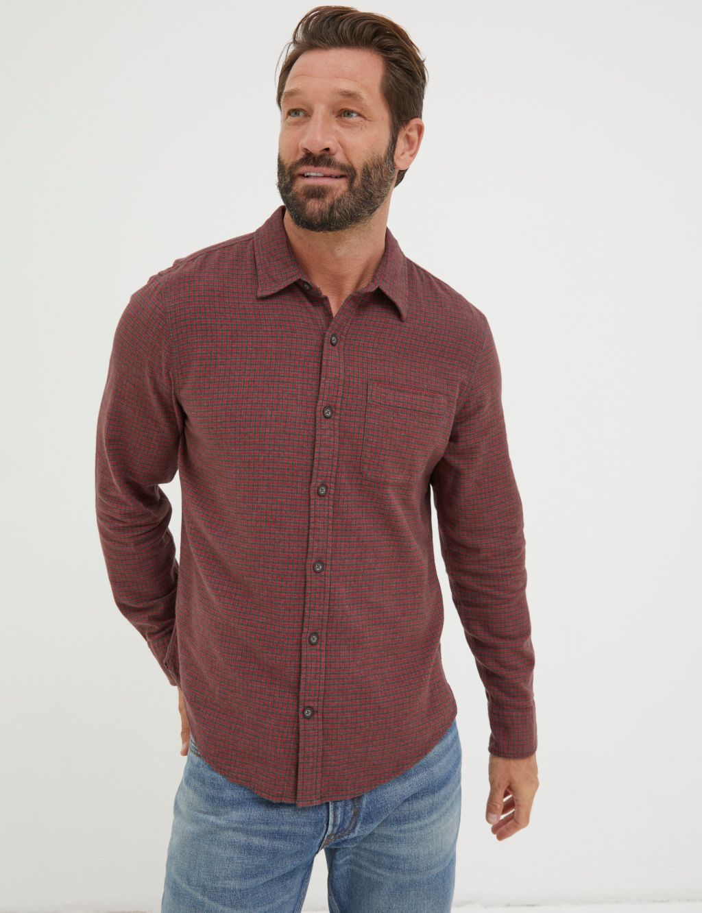 Pure Cotton Check Flannel Shirt image 1
