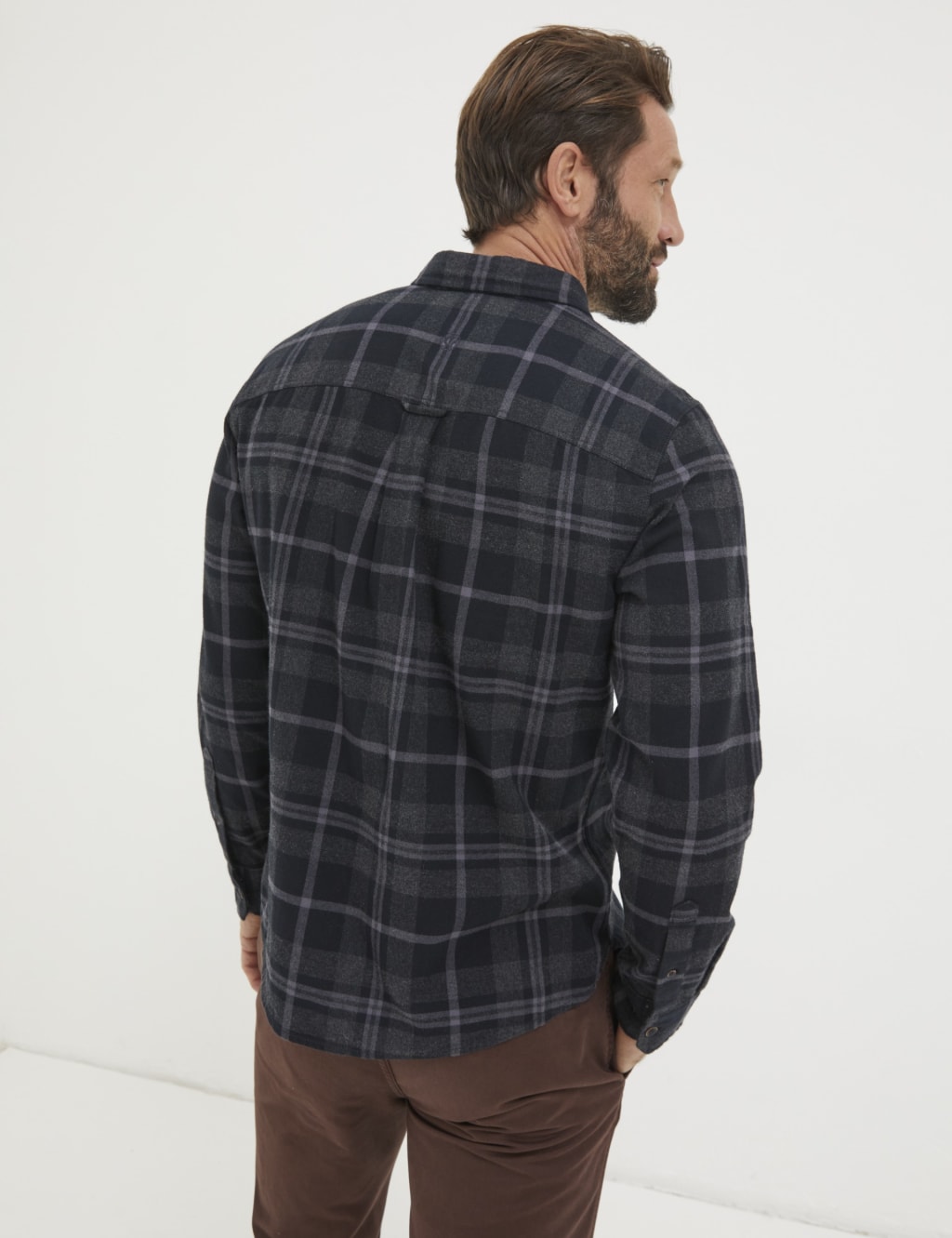 Pure Cotton Check Flannel Shirt image 3