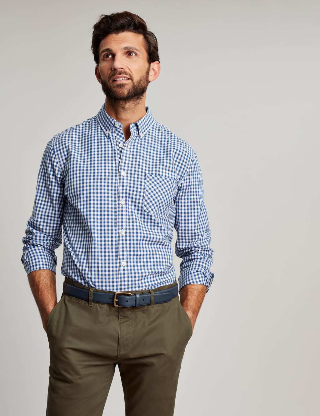 Regular Fit Pure Cotton Check Oxford Shirt image 1