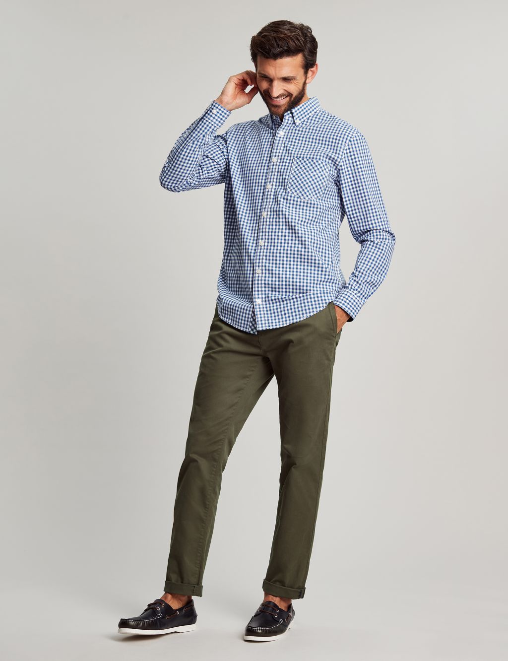 Regular Fit Pure Cotton Check Oxford Shirt image 2