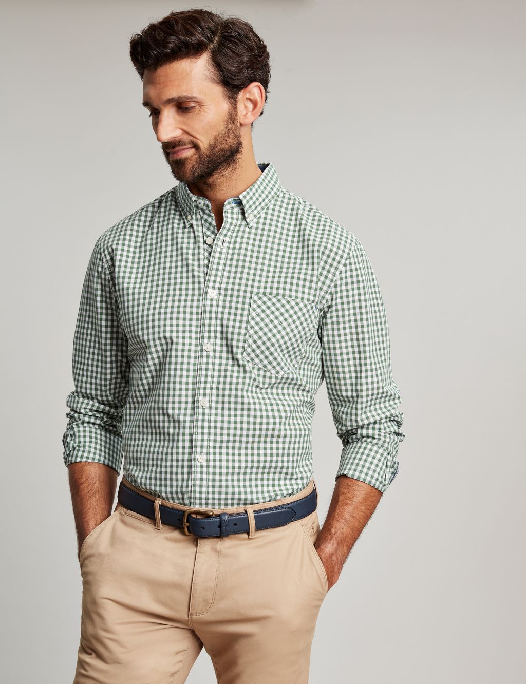 Regular Fit Pure Cotton Check Oxford Shirt image 1