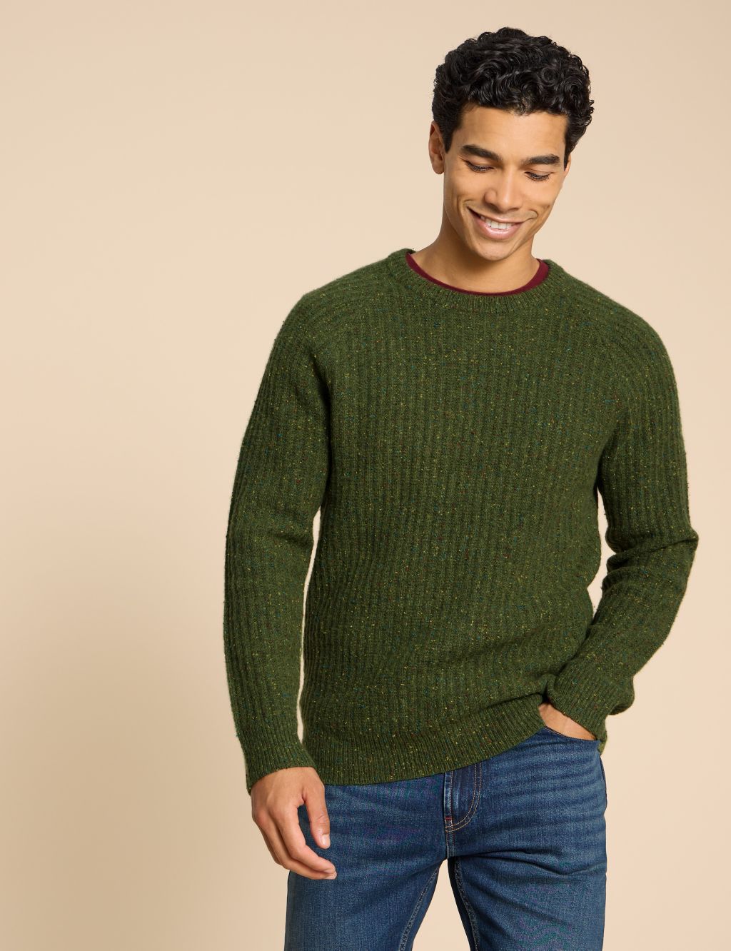 Lambswool Rich Chunky Crew Neck Jumper