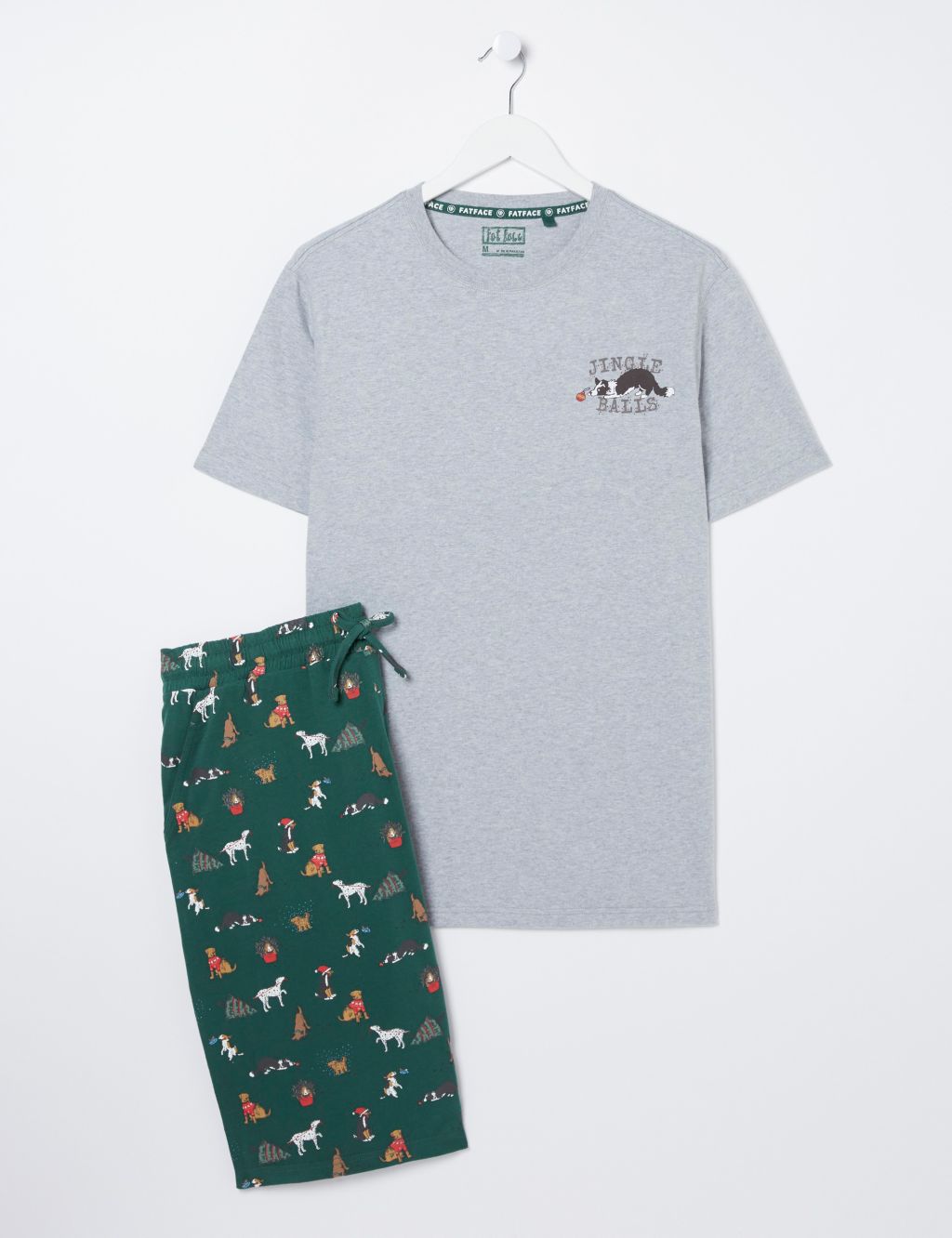 Pure Cotton Christmas Dog Print Pyjama Set image 2