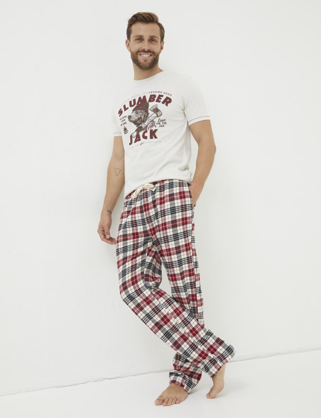 Men’s Checked Pyjamas M&S