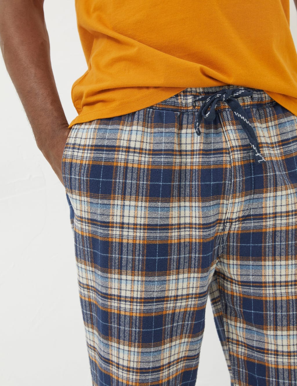 Pure Cotton Checked Pyjama Bottoms image 4