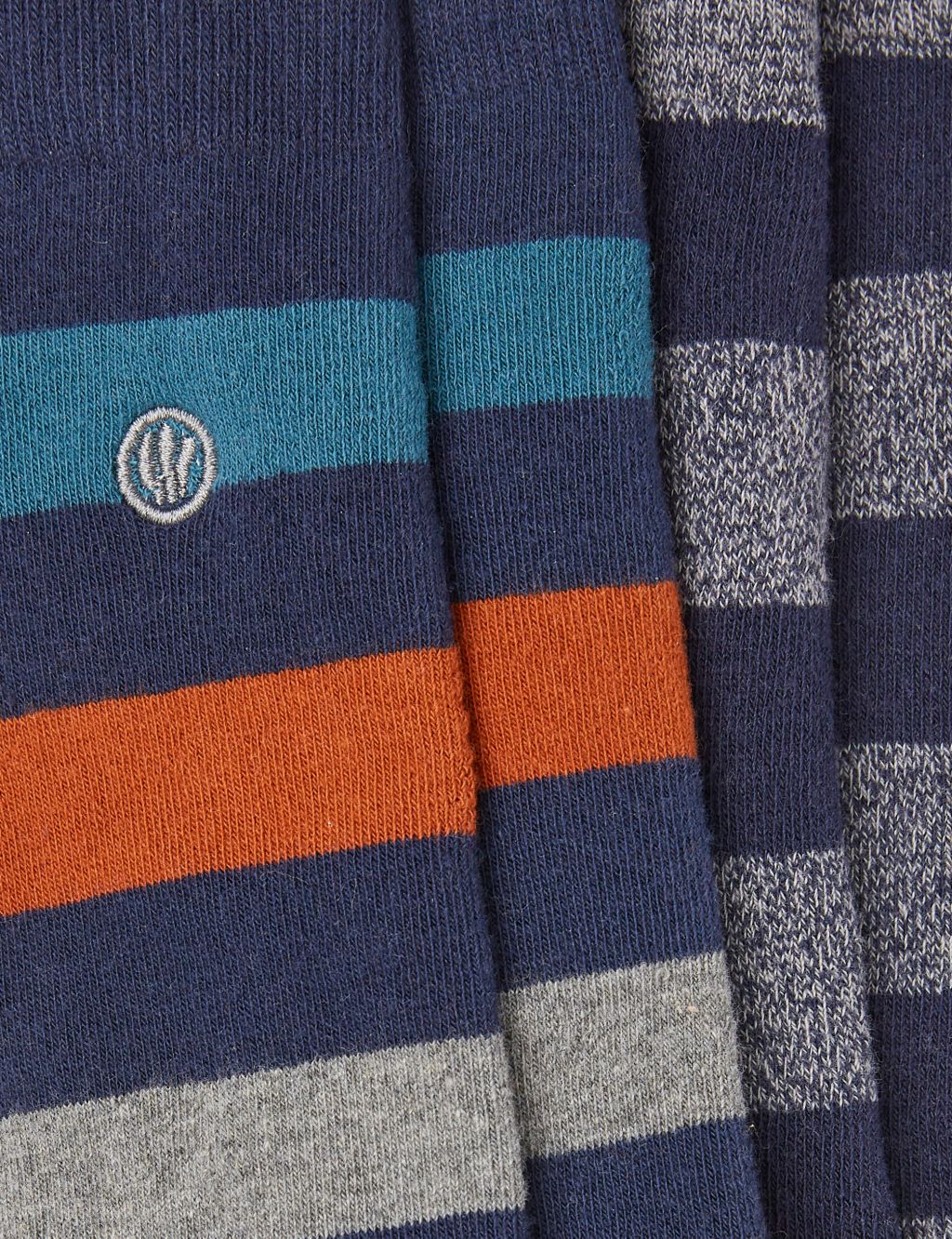 2pk Striped Cotton Blend Thermal Socks image 2