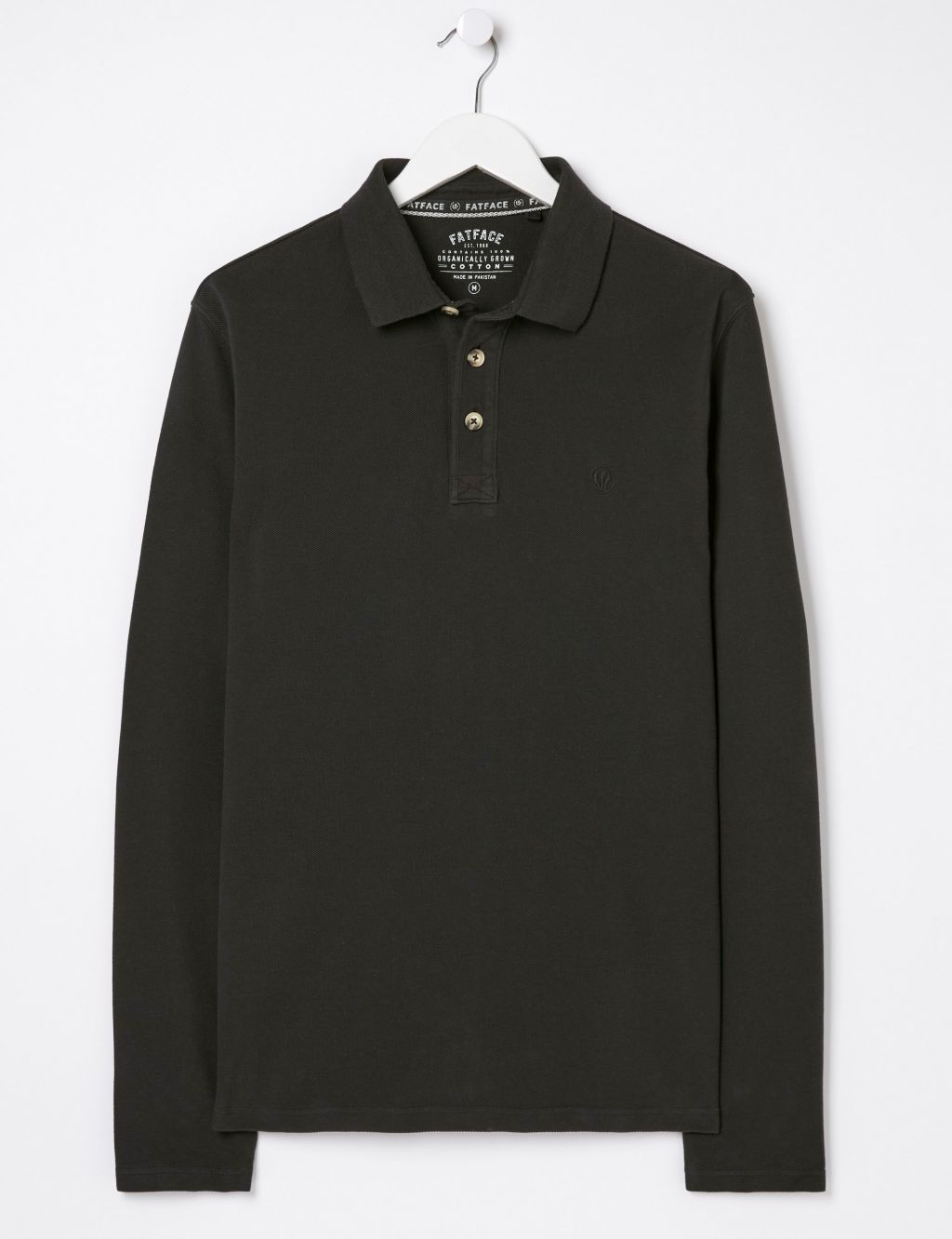 Organic Cotton Pique Long Sleeve Polo Shirt image 2