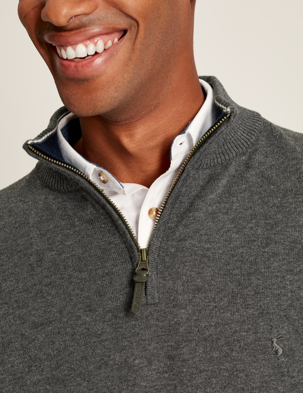 Pure Cotton Funnel Neck Half Zip Jumper image 5
