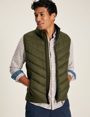 Joules Mens Padded Gilet - S - Green, Green