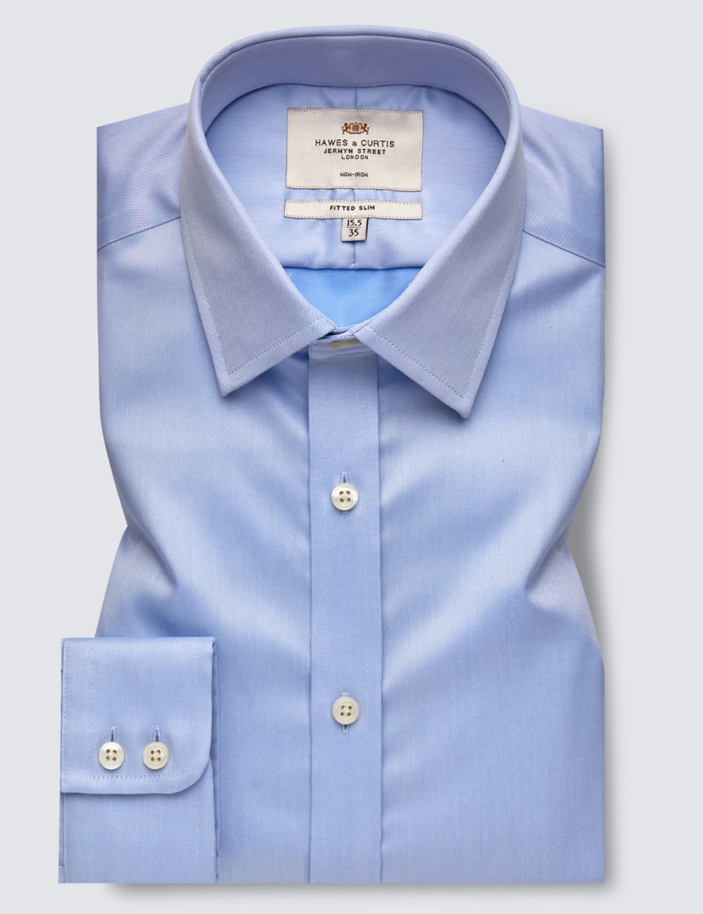 Slim Fit Non Iron Pure Cotton Twill Shirt image 2