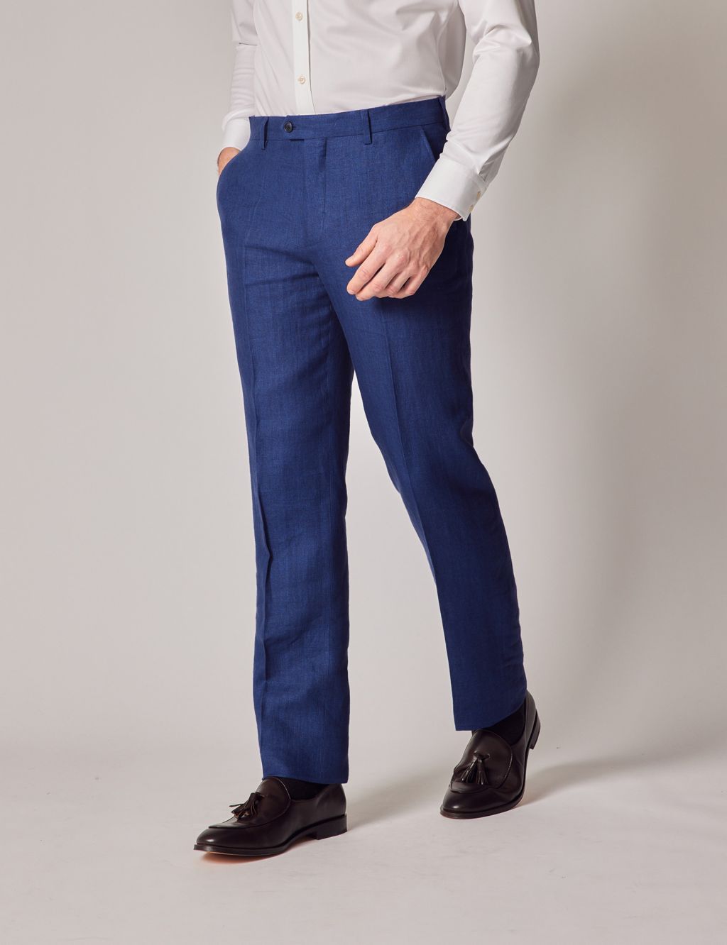 Tailored Fit Pure Linen Suit Trousers image 2