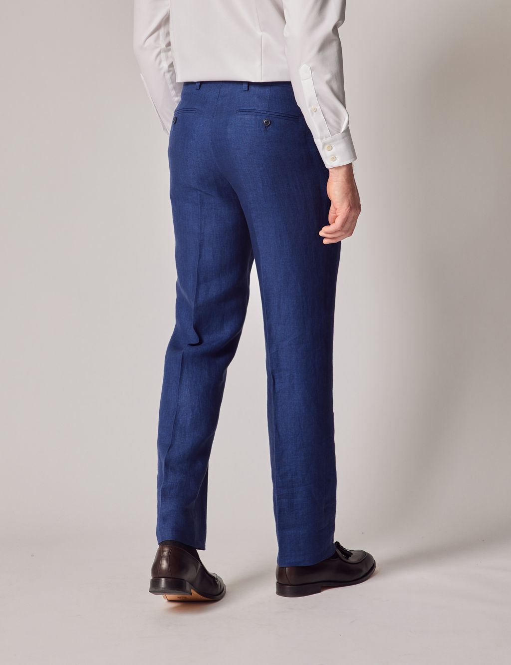 Tailored Fit Pure Linen Suit Trousers image 4