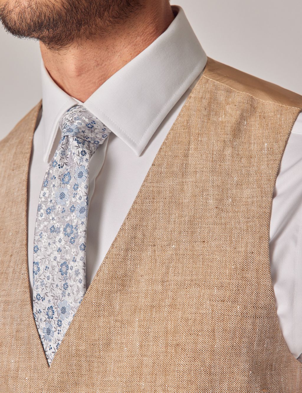 Tailored Fit Pure Linen Waistcoat image 2