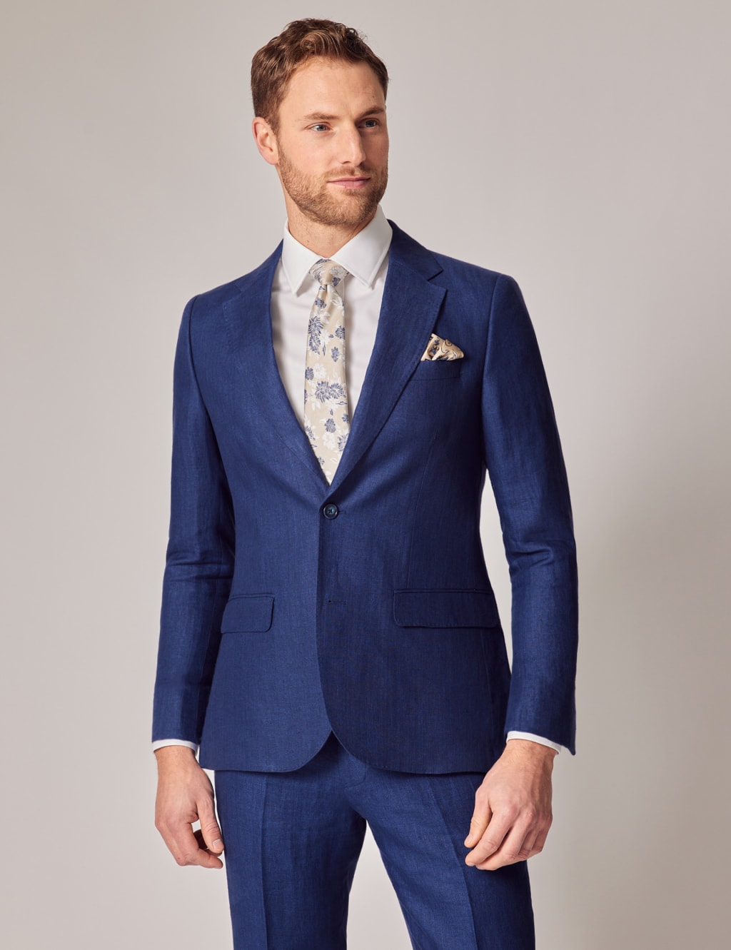 Tailored Fit Pure Linen Suit Jacket image 1