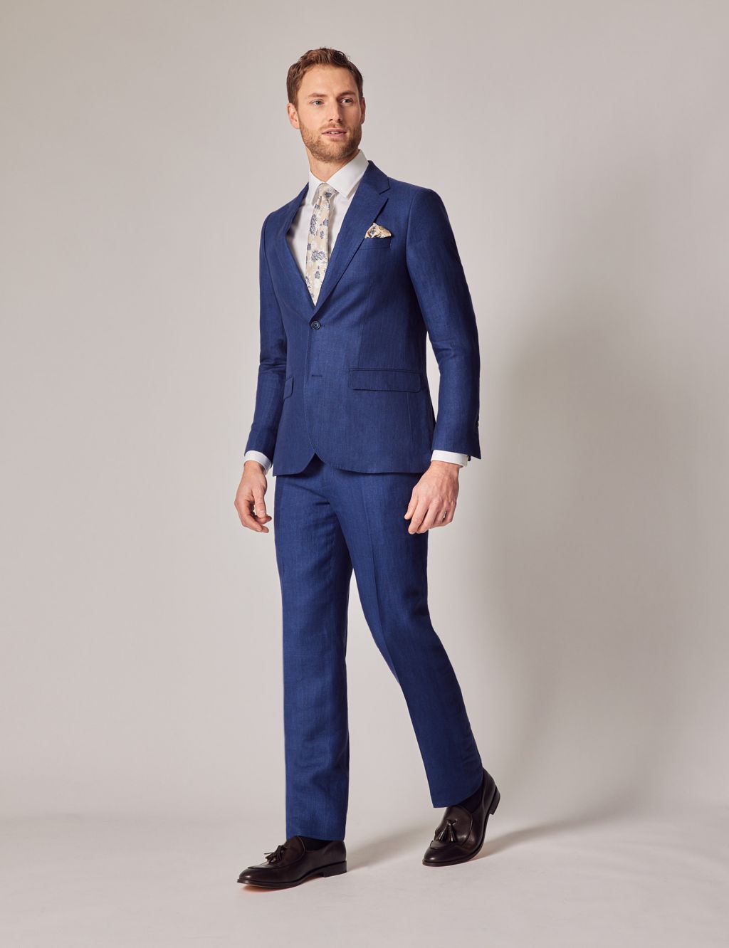 Tailored Fit Pure Linen Suit Jacket image 5