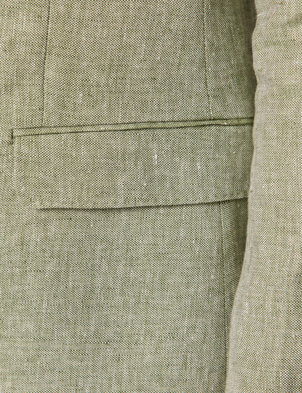 Tailored Fit Pure Linen Suit Jacket image 6