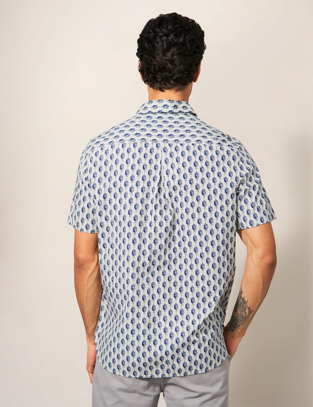 Cotton Rich Fish Print Shirt image 3