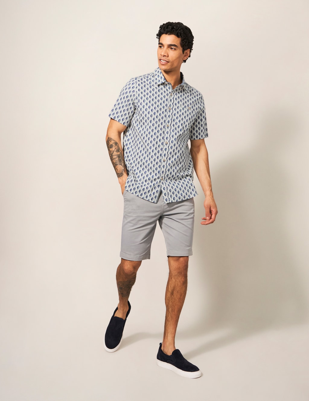 Cotton Rich Fish Print Shirt image 4