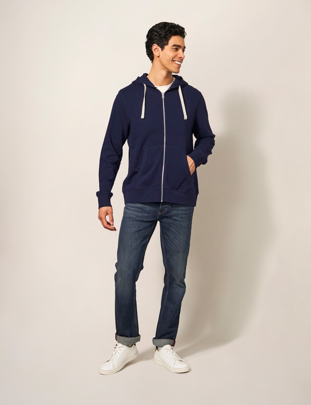 Pure Cotton Zip Up Hoodie image 2