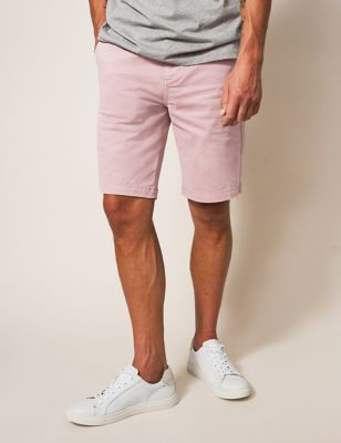 White Stuff Men's 5 Pocket Chino Shorts - 30SHT - Pink, Pink