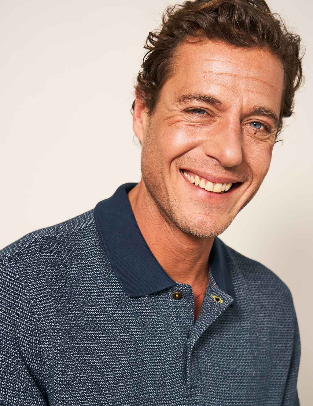 Pure Cotton Dot Print Polo Shirt image 4