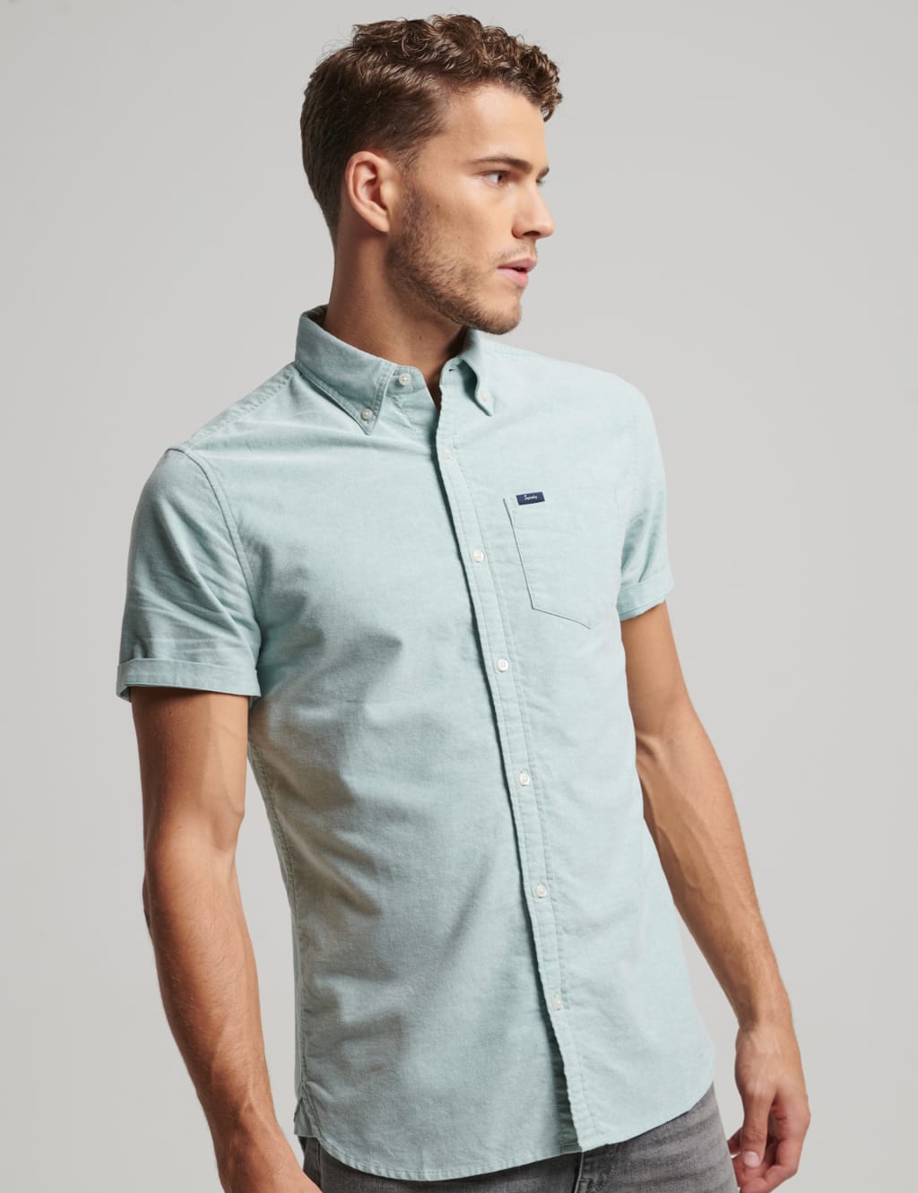 Vintage Wash Short Sleeve Oxford Shirt image 1