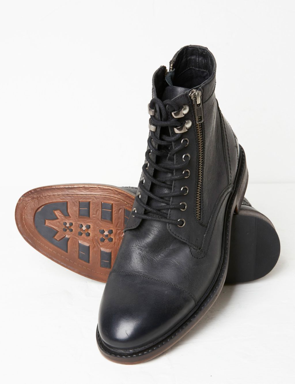 Leather Side Zip Casual Boots image 3