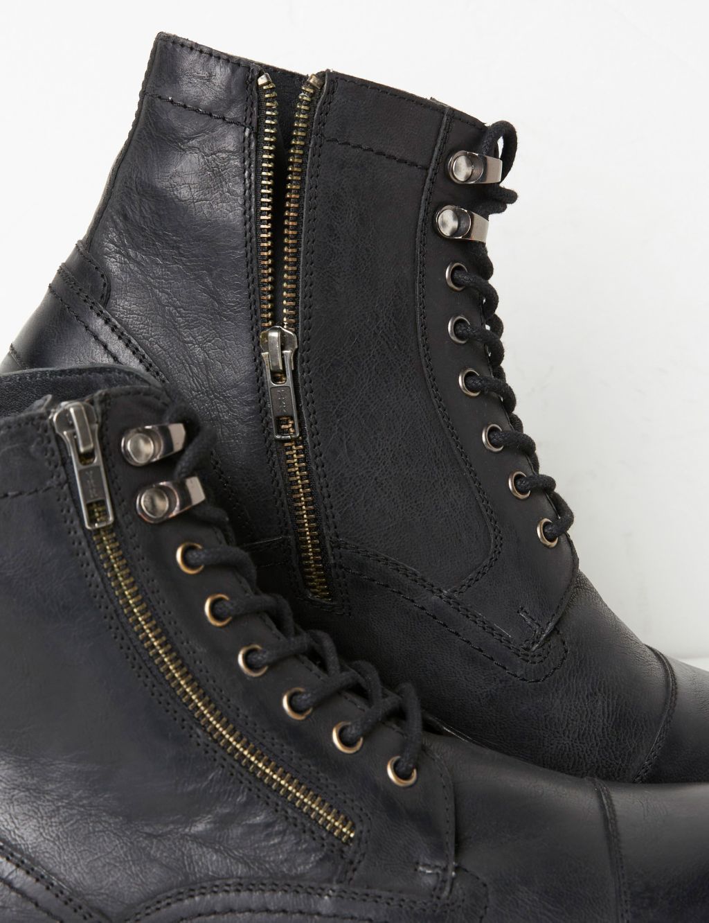 Leather Side Zip Casual Boots image 4