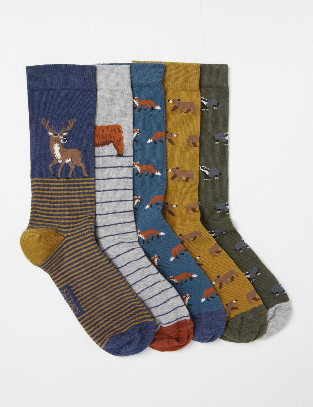 5pk Animal Cotton Rich Socks image 1