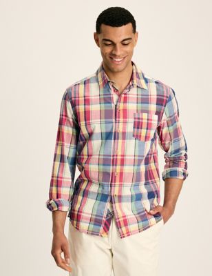 Joules Men's Pure Cotton Check Oxford Shirt - Multi, Multi